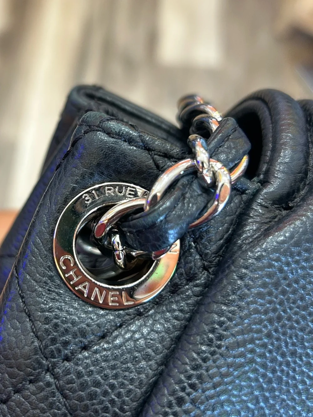 CHANEL Flap Large Chain Shoulder Crossbody Bag
